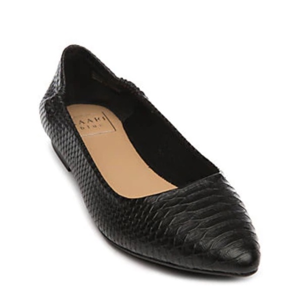 PETER MILLAR anaconda snake skin embossed flats - Picture 1 of 10
